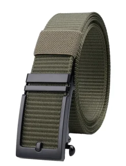 New OUKU Men's Belt Tactical Belt Black Blue Nylon Fashion Golf Web Belt for Jeans with Automatic Buckle Adjustable Tactical Athleisure Pure Color Outdoor Sports Outdoor Hiking