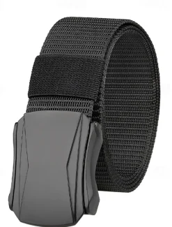 Online OUKU Men's Belt Tactical Belt Nylon Web Work Belt Black Blue Straw Military Army Plain Daily Wear Going out Weekend