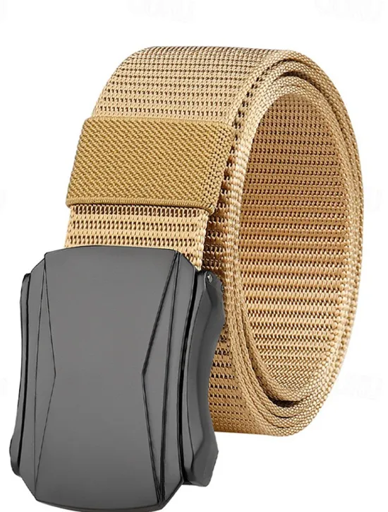 Online OUKU Men's Belt Tactical Belt Nylon Web Work Belt Black Blue Straw Military Army Plain Daily Wear Going out Weekend