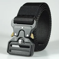 Online OUKU Men's Belt Tactical Belt Nylon Web Work Belt Black Yellow Metal Military Army Plain Daily Wear Going out Weekend