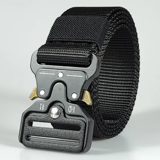 Online OUKU Men's Belt Tactical Belt Nylon Web Work Belt Black Yellow Metal Military Army Plain Daily Wear Going out Weekend