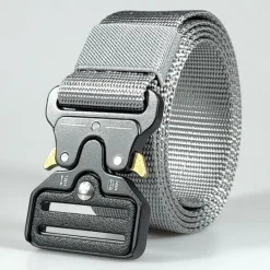 Online OUKU Men's Belt Tactical Belt Nylon Web Work Belt Black Yellow Metal Military Army Plain Daily Wear Going out Weekend