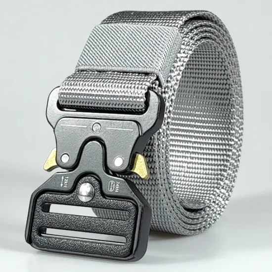 Online OUKU Men's Belt Tactical Belt Nylon Web Work Belt Black Yellow Metal Military Army Plain Daily Wear Going out Weekend