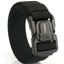 Best OUKU Men's Belt Tactical Belt Nylon Web Work Belt Black Royal Blue Nylon Military Army Plain Daily Wear Going out Weekend