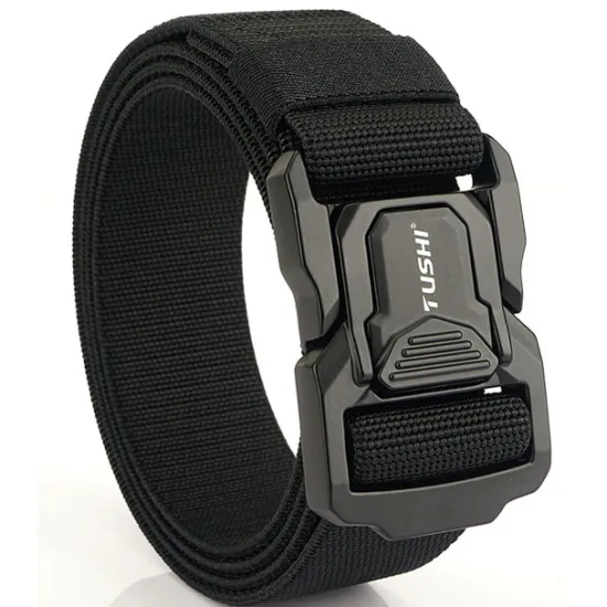 Best OUKU Men's Belt Tactical Belt Nylon Web Work Belt Black Royal Blue Nylon Military Army Plain Daily Wear Going out Weekend