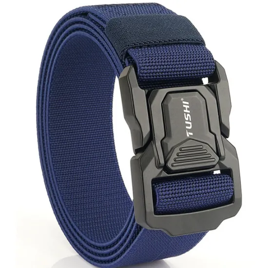 Best OUKU Men's Belt Tactical Belt Nylon Web Work Belt Black Royal Blue Nylon Military Army Plain Daily Wear Going out Weekend
