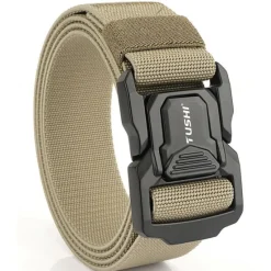 Best OUKU Men's Belt Tactical Belt Nylon Web Work Belt Black Royal Blue Nylon Military Army Plain Daily Wear Going out Weekend