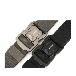 Best OUKU Men's Belt Tactical Belt Nylon Web Work Belt Black Royal Blue Nylon Military Army Plain Daily Wear Going out Weekend