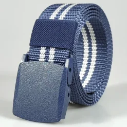 OUKU Men's Belt Tactical Belt Nylon Web Work Belt Black Blue Knitted Fabric Military Army Striped Daily Wear Going out Weekend