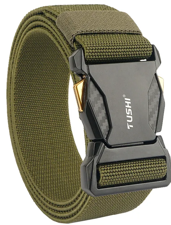 Clearance OUKU Men's Belt Tactical Belt Nylon Web Work Belt Black Royal Blue Nylon Military Army Plain Daily Wear Going out Weekend