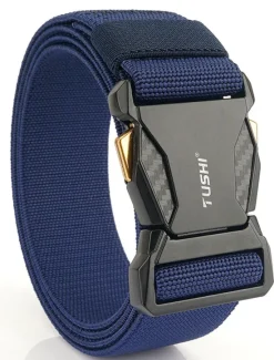 Clearance OUKU Men's Belt Tactical Belt Nylon Web Work Belt Black Royal Blue Nylon Military Army Plain Daily Wear Going out Weekend