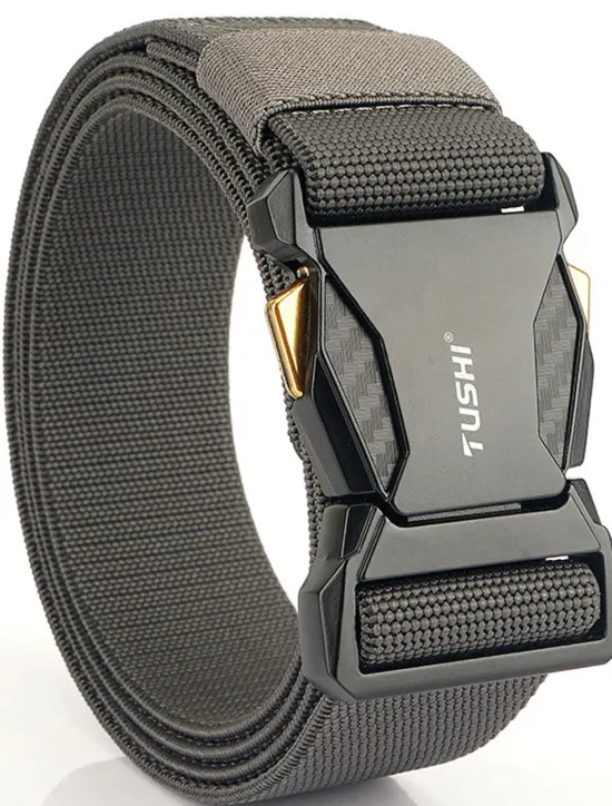 Clearance OUKU Men's Belt Tactical Belt Nylon Web Work Belt Black Royal Blue Nylon Military Army Plain Daily Wear Going out Weekend