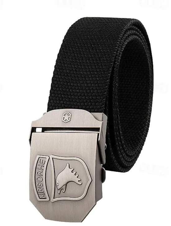 Best OUKU Men's Belt Tactical Belt Nylon Web Work Belt Black Ginger Straw Military Army Plain Daily Wear Going out Weekend