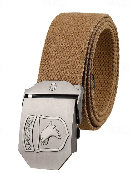 Best OUKU Men's Belt Tactical Belt Nylon Web Work Belt Black Ginger Straw Military Army Plain Daily Wear Going out Weekend