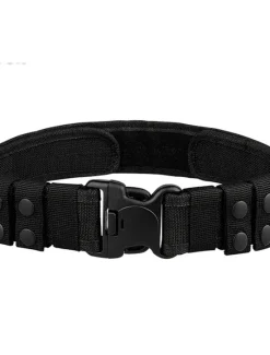 New OUKU Men's Belt Tactical Belt Snap Buckle Black Khaki Knit Fashion Athleisure Tactical Pure Color Outdoor Sports Outdoor Hiking