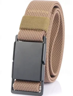 Outlet OUKU Men's Belt Tactical Belt Waist Belt Black Kakhi Polyester Alloy Durable Adjustable Plain Outdoor Daily