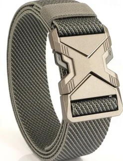 Discount OUKU Men's Belt Tactical Belt Waist Belt Black Kakhi Polyester Alloy Durable Adjustable Plain Outdoor Daily