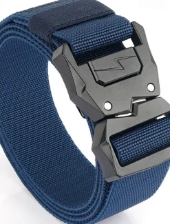 Clearance OUKU Men's Belt Tactical Belt Waist Belt Black Kakhi Polyester Alloy Durable Adjustable Plain Outdoor Daily