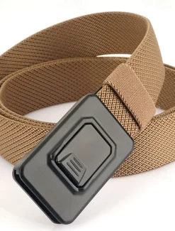 Outlet OUKU Men's Belt Tactical Belt Waist Belt Black Kakhi Alumium Alloy Durable Adjustable Plain Outdoor Daily