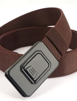 Outlet OUKU Men's Belt Tactical Belt Waist Belt Black Kakhi Alumium Alloy Durable Adjustable Plain Outdoor Daily