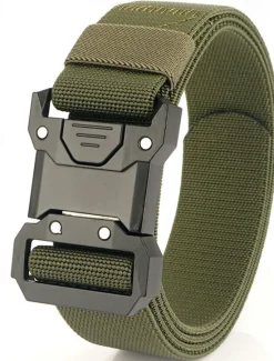 New OUKU Men's Belt Tactical Belt Waist Belt Black Kakhi Alloy Durable Adjustable Plain Outdoor Daily