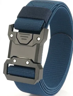 New OUKU Men's Belt Tactical Belt Waist Belt Black Kakhi Alloy Durable Adjustable Plain Outdoor Daily
