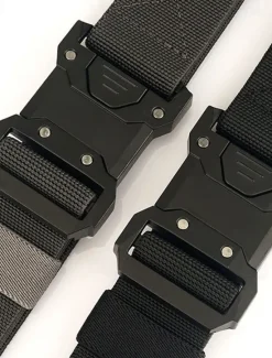 New OUKU Men's Belt Tactical Belt Waist Belt Black Kakhi Alloy Durable Adjustable Plain Outdoor Daily