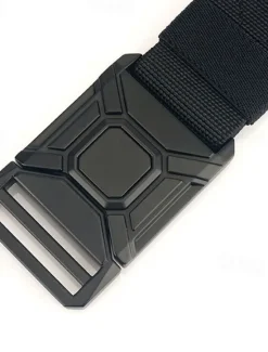 Online OUKU Men's Belt Tactical Belt Waist Belt Black Kakhi Alloy Durable Adjustable Plain Outdoor Daily