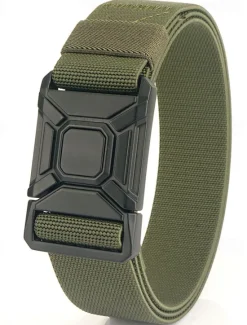 Online OUKU Men's Belt Tactical Belt Waist Belt Black Kakhi Alloy Durable Adjustable Plain Outdoor Daily