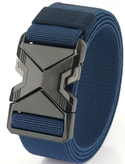 Hot OUKU Men's Belt Tactical Belt Waist Belt Black Red Polyester Alloy Durable Adjustable Plain Outdoor Daily