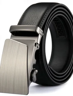 Outlet OUKU Men's Belt Waist Belt Black 1# Black 2# Alloy Durable Adjustable Plain Outdoor Daily