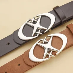 New OUKU Men's Belt Waist Belt Black White Alloy Durable Adjustable Plain Outdoor Daily