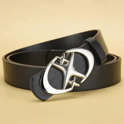 New OUKU Men's Belt Waist Belt Black White Alloy Durable Adjustable Plain Outdoor Daily