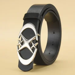 New OUKU Men's Belt Waist Belt Black White Alloy Durable Adjustable Plain Outdoor Daily