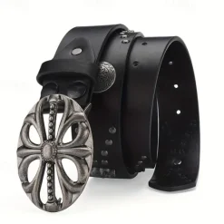 Outlet OUKU Men's Belt Waist Belt Alloy Durable Adjustable Plain Outdoor Daily Black