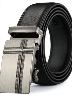 New OUKU Men's Belt Waist Belt Black 1# Black 2# Alloy Durable Adjustable Plain Outdoor Daily