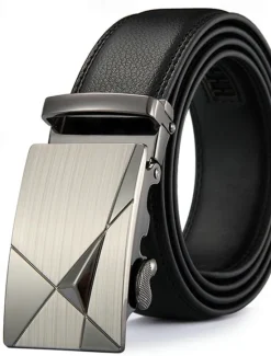 New OUKU Men's Belt Waist Belt Black 1# Black 2# Alloy Durable Adjustable Plain Outdoor Daily