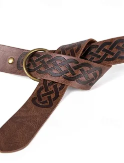 Clearance OUKU Men's Belt Waist Belt Black Brown PU Alloy Retro Durable Adjustable Plain Daily Stage