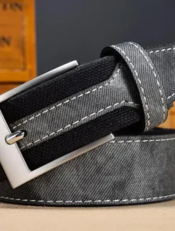 Online OUKU Men's Belt Waist Belt Blue Brown Canvas Alloy Vintage Durable Adjustable Plain Outdoor Daily