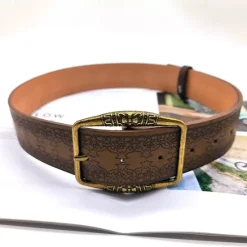 Clearance OUKU Men's Belt Waist Belt Alloy Durable Adjustable Floral Outdoor Daily Brown