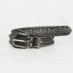 Outlet OUKU Men's Belt Waist Belt PU Alloy Durable Adjustable Flocking Outdoor Daily Silver