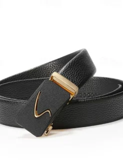 Hot OUKU Men's Belt Waist Belt Silver Black Alloy Durable Adjustable Plain Outdoor Daily