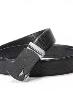 Best OUKU Men's Belt Waist Belt Silver Black Alloy Durable Adjustable Plain Outdoor Daily