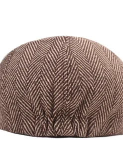 Online OUKU Men's Beret Hat Newsboy Hat Tweed Cap khaki Light Grey Cotton Streetwear Stylish 1920s Fashion Outdoor Daily Going out Graphic Prints Warm