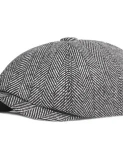 Online OUKU Men's Beret Hat Newsboy Hat Tweed Cap khaki Light Grey Cotton Streetwear Stylish 1920s Fashion Outdoor Daily Going out Graphic Prints Warm