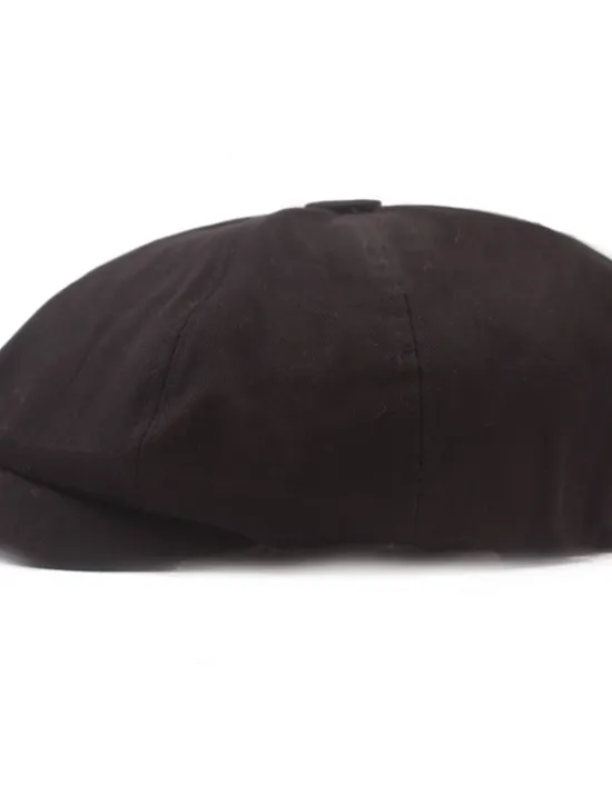 Clearance OUKU Men's Beret Hat Newsboy Hat Black Yellow Cotton Streetwear Stylish Casual Outdoor Daily Going out Plain Sunscreen