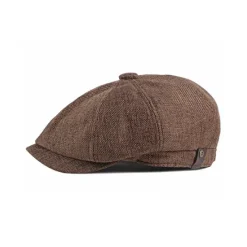 Discount OUKU Men's Beret Hat Newsboy Hat Black khaki Polyester Stylish 1920s Fashion Casual Outdoor Daily Going out Plain Sunscreen