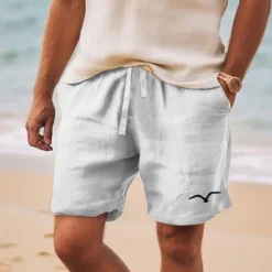 Clearance OUKU Men's Bird Shorts Summer Shorts Beach Shorts Mid Waist Hawaiian Casual Outdoor Holiday Going out Drawstring Elastic Waist Print Designer Clothing Apparel