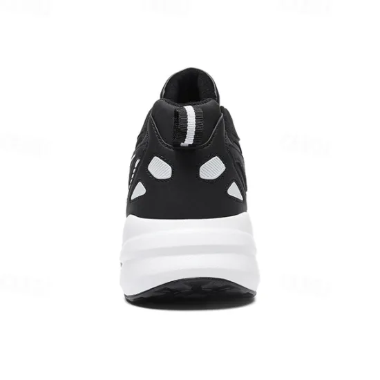 Hot OUKU Men's Black Running Sneakers with Fur Lining, Winter Warm Athletic Shoes for Outdoor Sports and Casual Wear