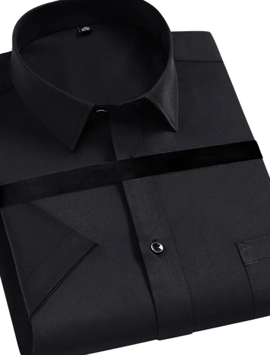 Best OUKU Men's Black White Yellow Pink Short Sleeve Square Neck Summer Clothing Apparel Print